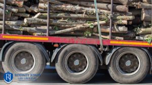 truck fill with wood