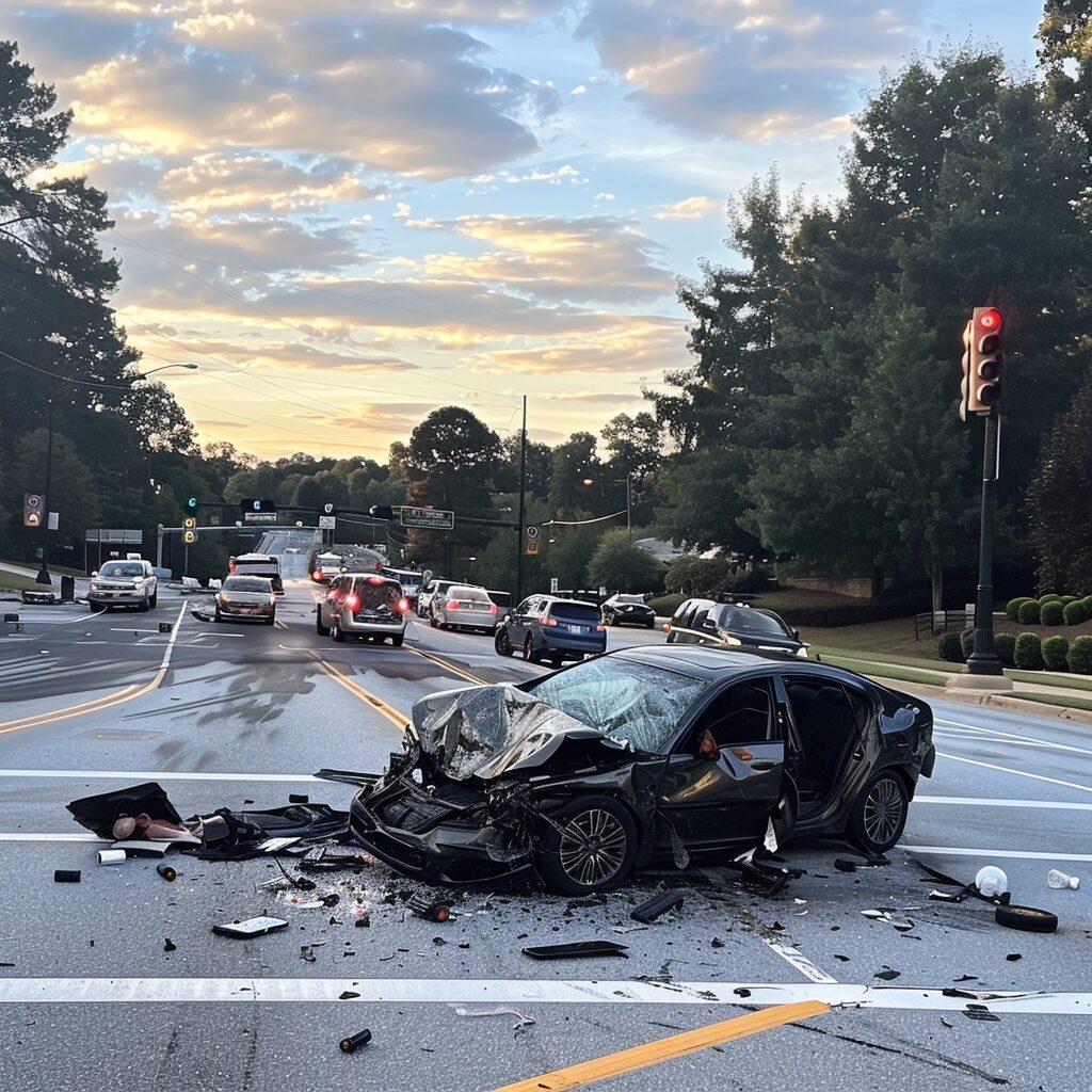 A car accident in Alief, TX intersection