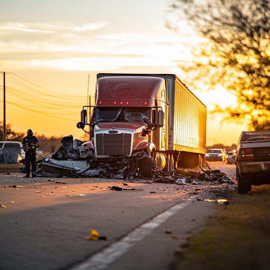 A truck accident in Texas with a victim in need of a Texas truck accident lawyer