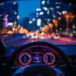 a view of a steering wheel of a driver that just read an article on essential driving tips to ensure safety