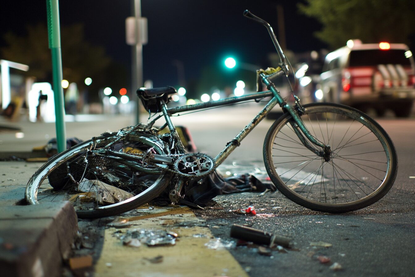 A bicycle after an accident in Texas